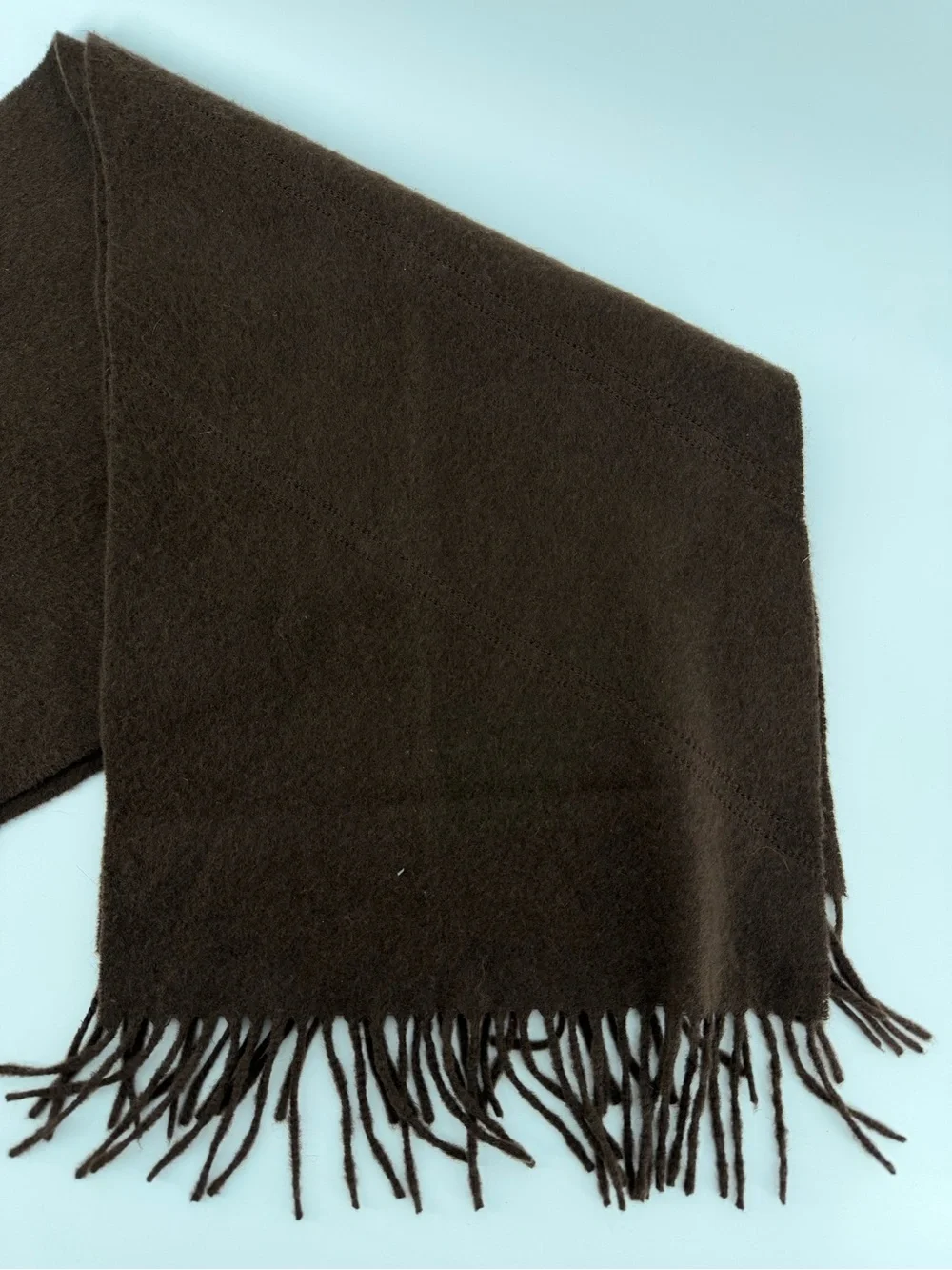 Standun Irish Tradition 100% Cashmere Scarf Brown Fringe Unisex Ireland 62